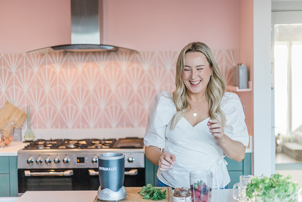 nutribullet and woman having fun